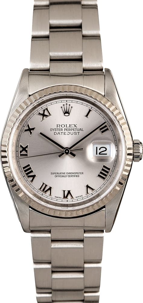 mens rolex oyster perpetual datejust steel 16234|pre owned rolex datejust 16233.